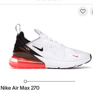 Nike Air Max 270 Bright Crimson and Black Sneakers